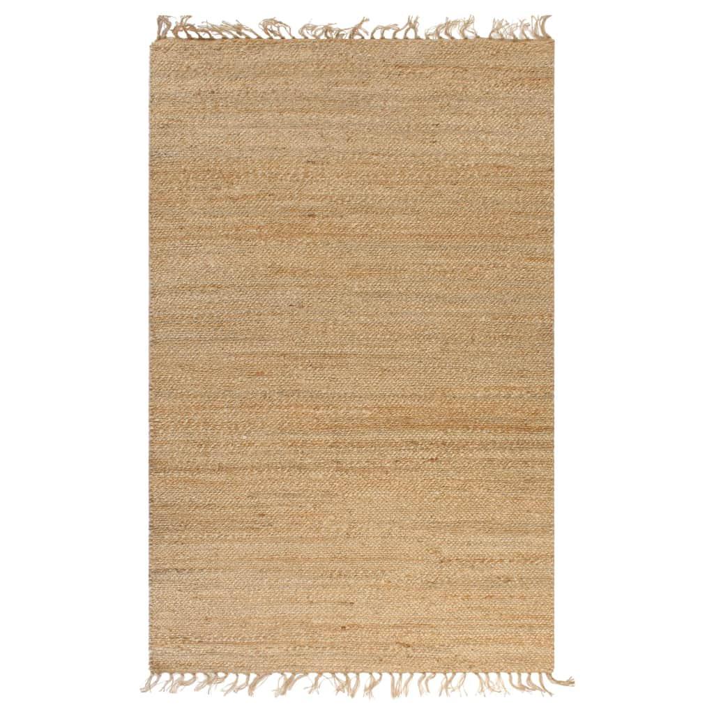 vidaXL Matta handvävd jute 120x180 cm beige