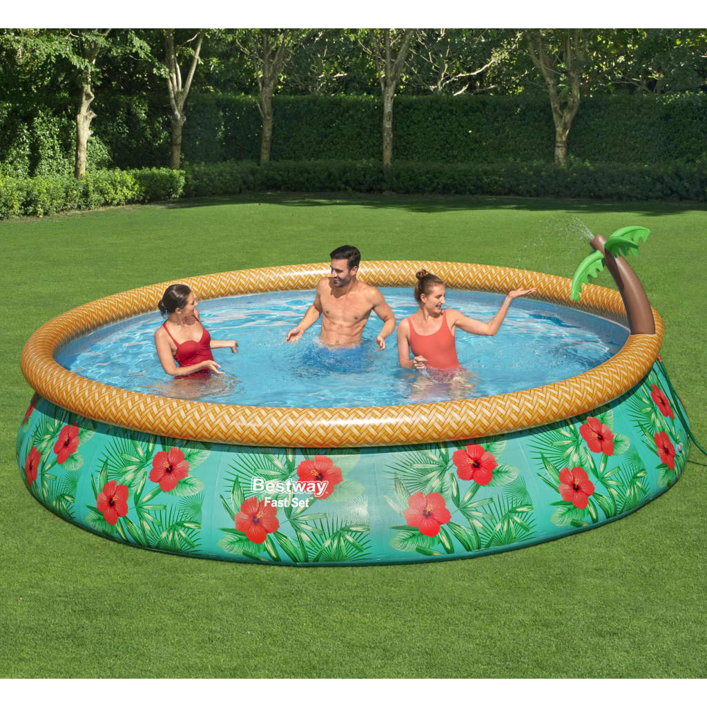 Bestway Poolset Fast Set Inflatable Paradise Palms 457x84 cm