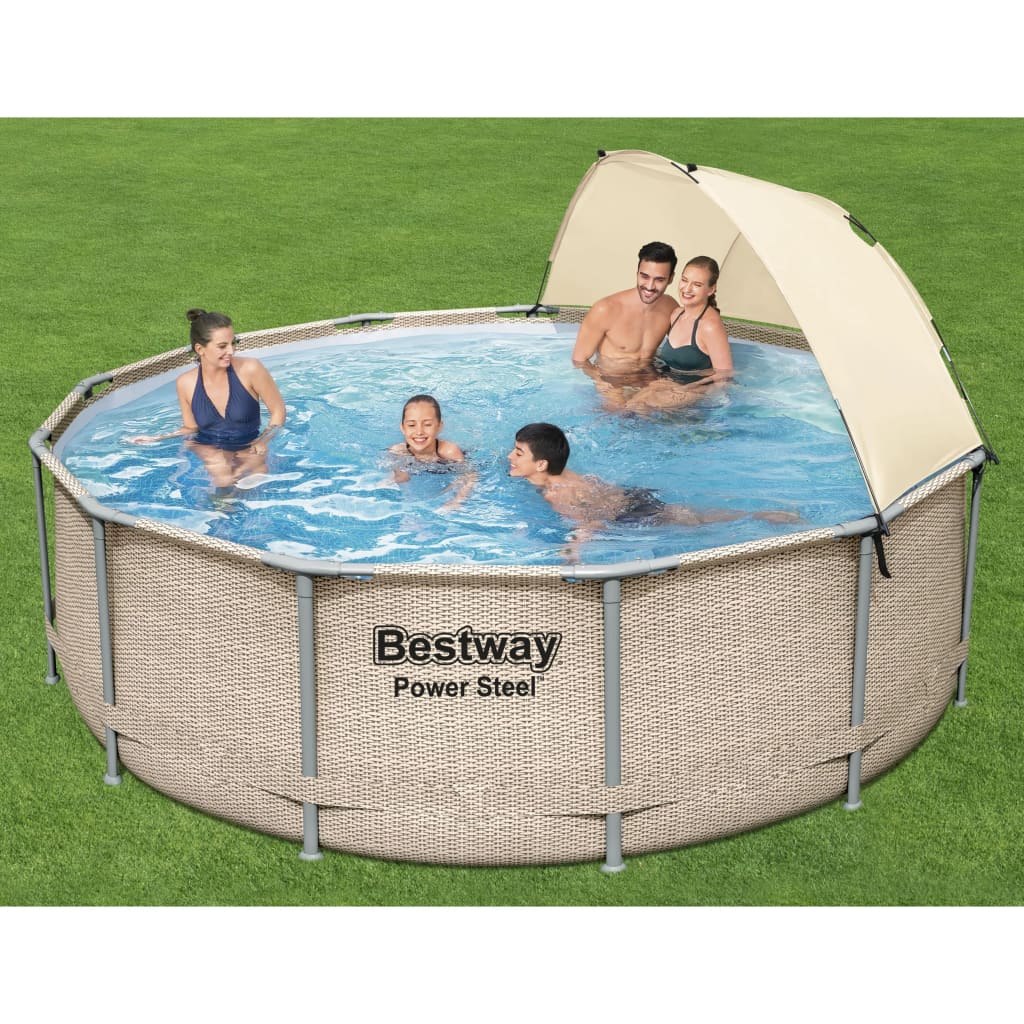 Bestway Poolset Power Steel med tak 396x107 cm