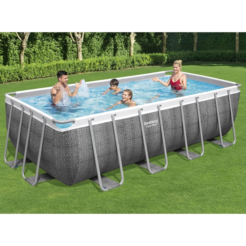 Bestway Pool Power Steel rektangulär 488x244x122 cm