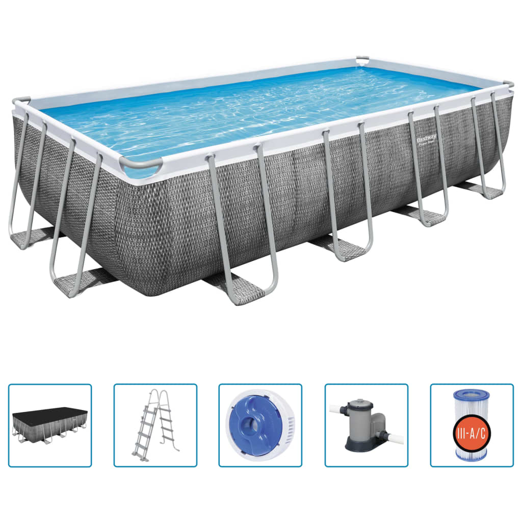 Bestway Pool Power Steel rektangulär 549x274x122 cm