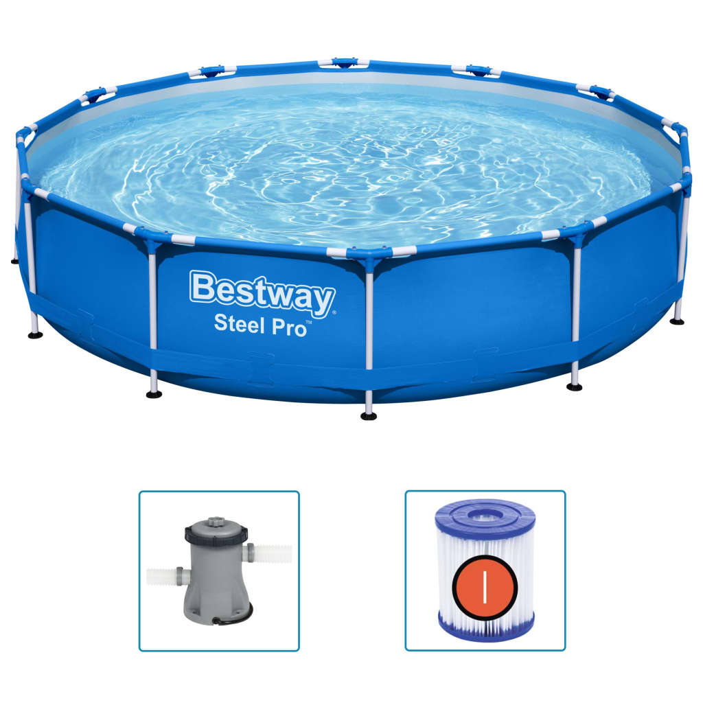 Bestway Pool med ram Steel Pro 366x76 cm