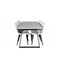 Estelle Dining Table 200*90*H76 - White / Black, Polar Fluff Dining Chair - Black Legs  - White Teddy _6