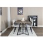 Marina Dining Table - 180*90*H75 - Grey / Black, Polar Diamond Dining Chair - Black Legs - Grey Fabric_6