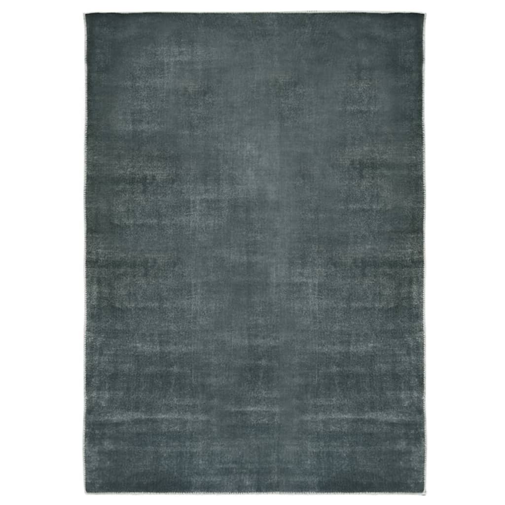  Tvättbar matta vikbar grå 120x170 cm polyester