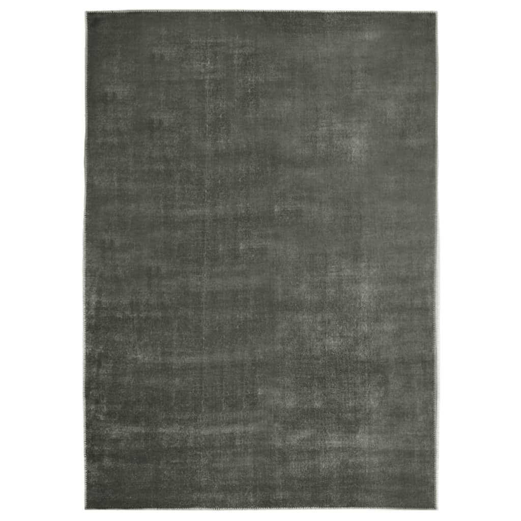  Tvättbar matta vikbar taupe 120x170 cm polyester