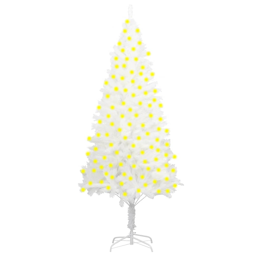  Plastgran med LED vit 210 cm