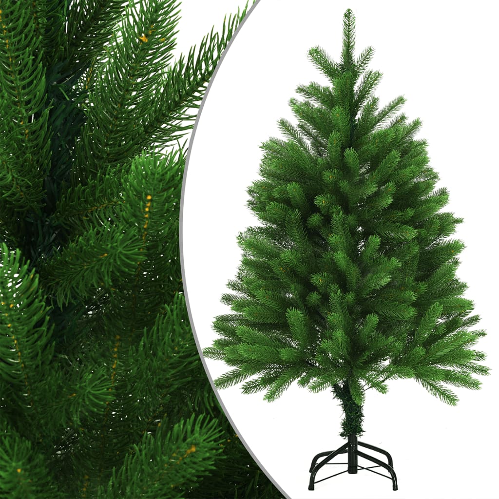  Plastgran med LED och julgranskulor 120 cm grön