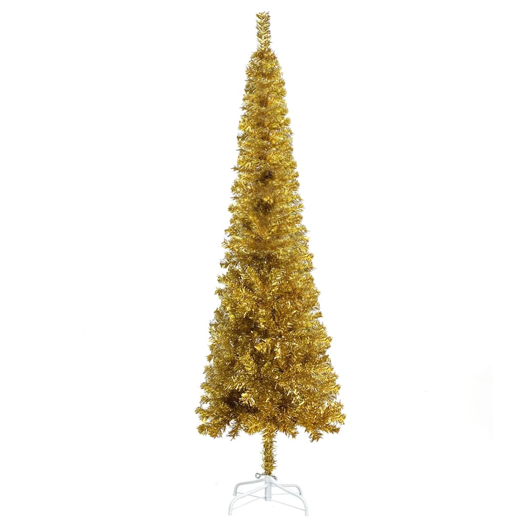  Julgran smal guld 210 cm