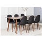 Polar Dining Table 180 cm - Walnut top - Walnut Legs, Polar Dining Chair - Walnut Legs - Black Fabric_6