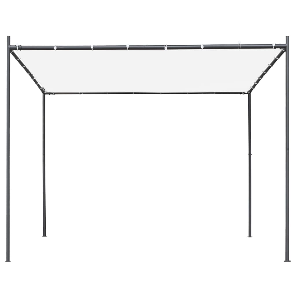  Paviljong med platt tak 3x3x2,4 m vit 180 g/㎡