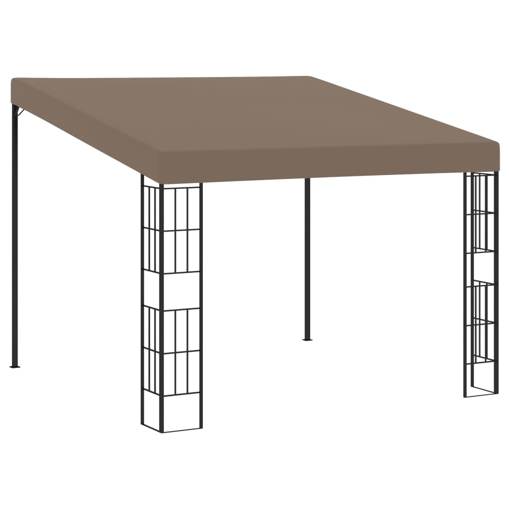  Väggmonterad paviljong 3x3 m taupe tyg