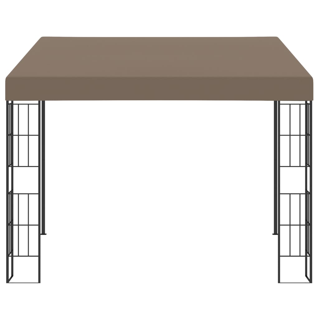  Väggmonterad paviljong 3x3 m taupe tyg