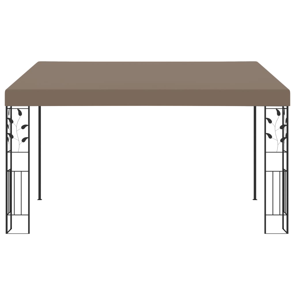  Väggmonterad paviljong 4x3x2,5 m taupe