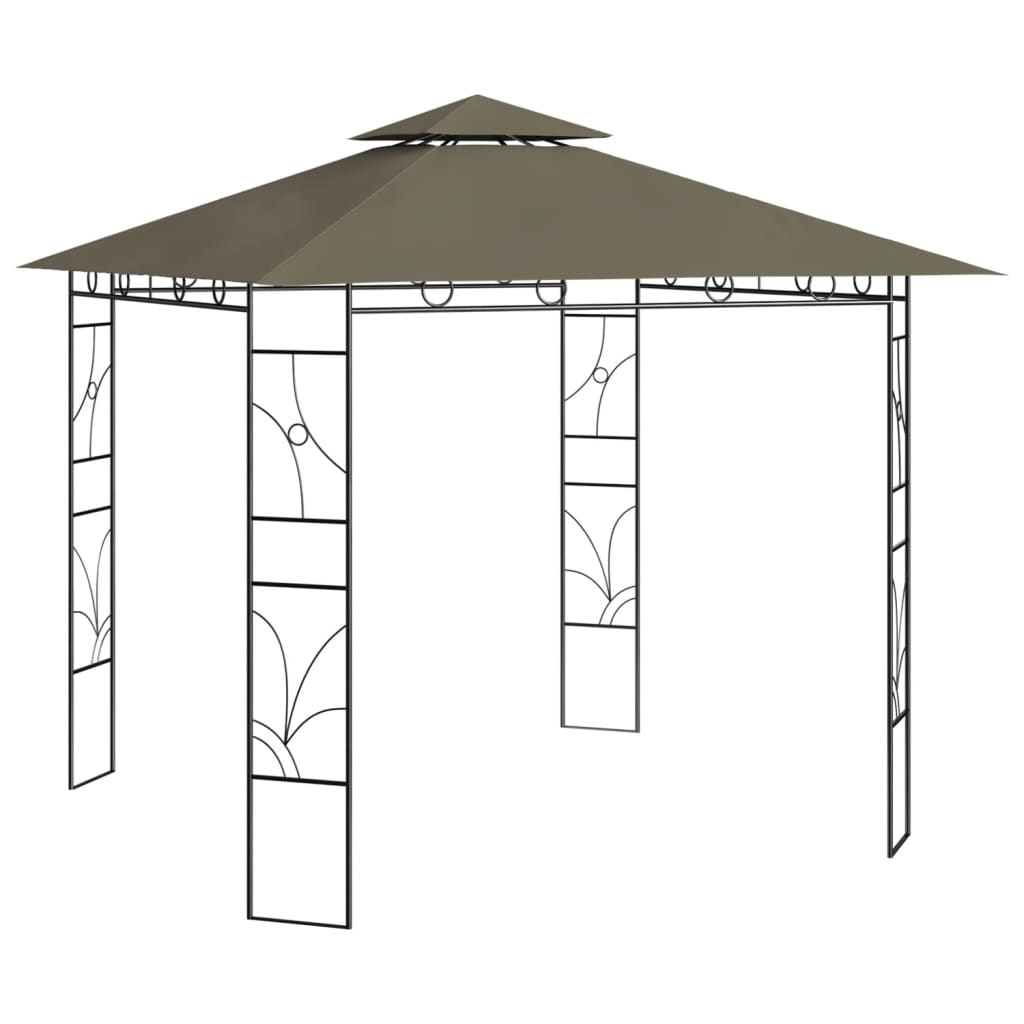  Paviljong 3x3x2,7 m taupe 160 g/m²