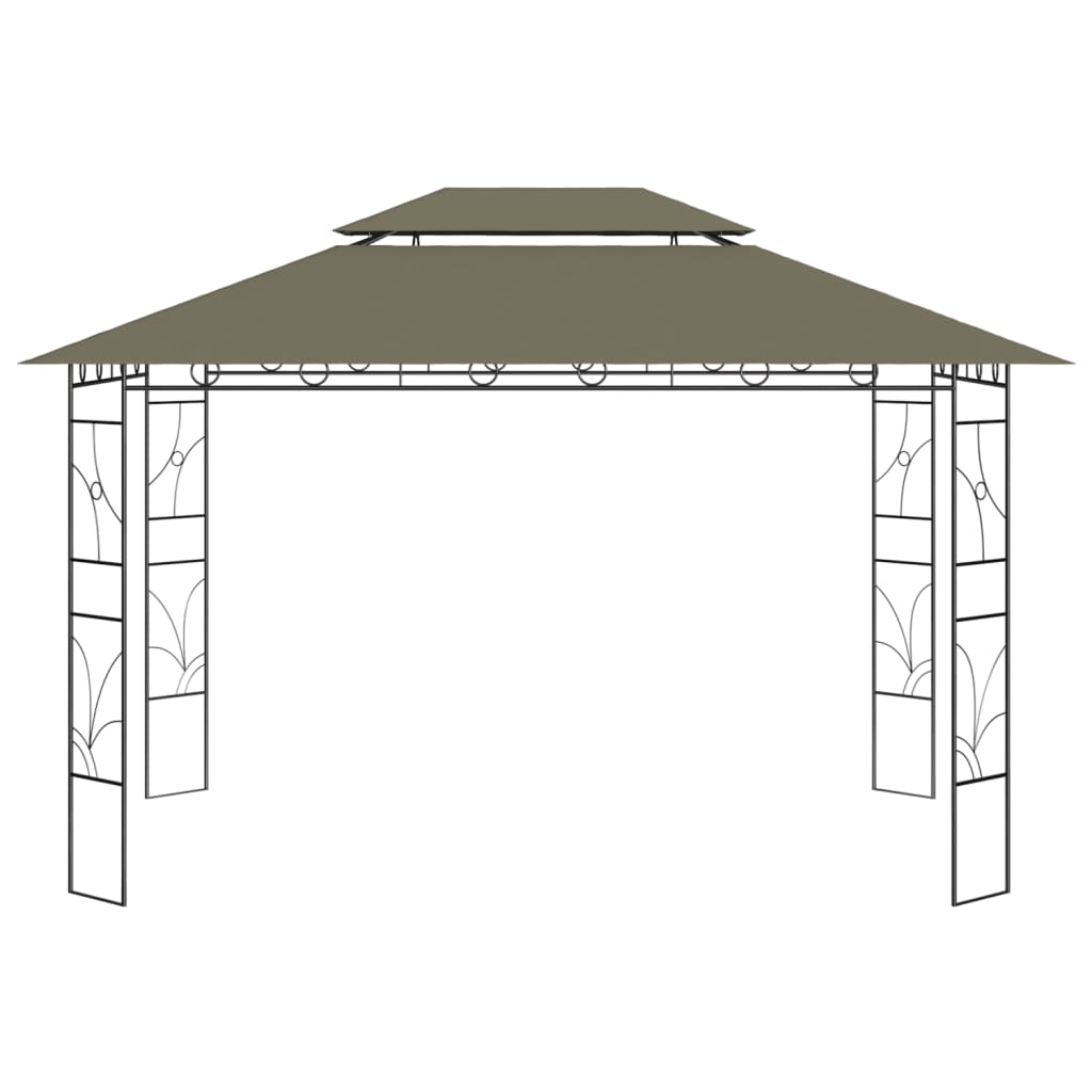  Paviljong 4x3x2,7 m taupe 160 g/m²