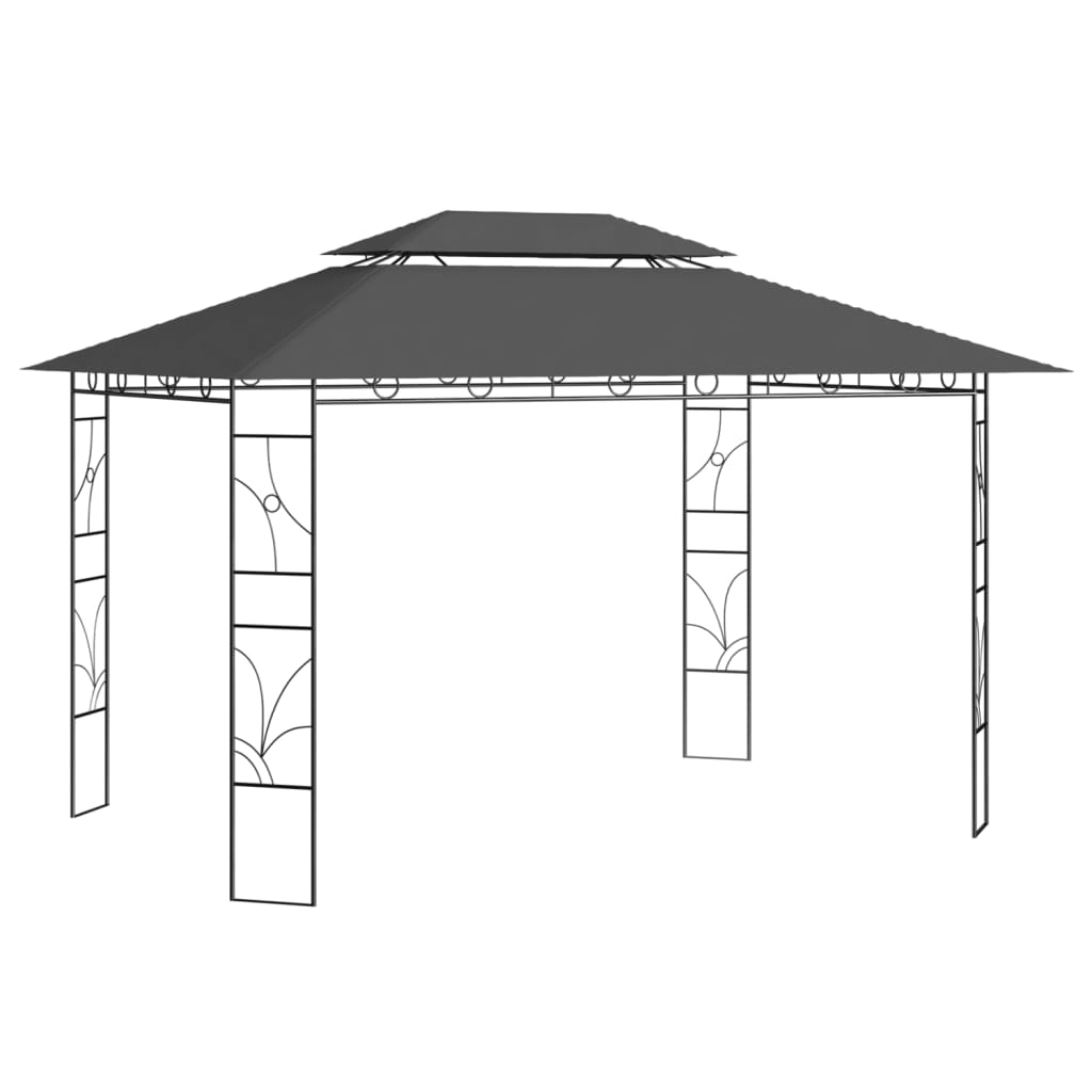  Paviljong 4x3x2,7 m antracit 160 g/m²