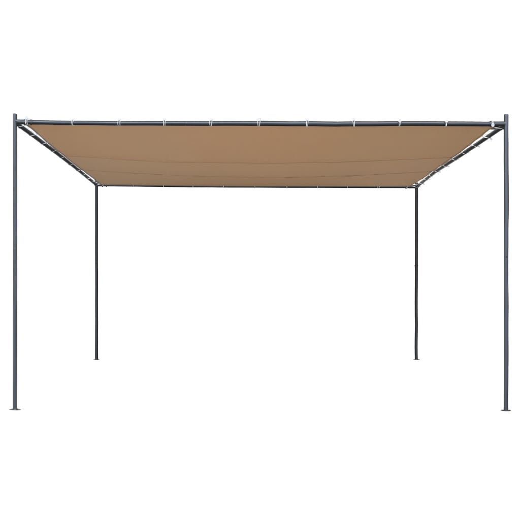  Paviljong med snedtak 400x400x264 cm beige 180 g/m²