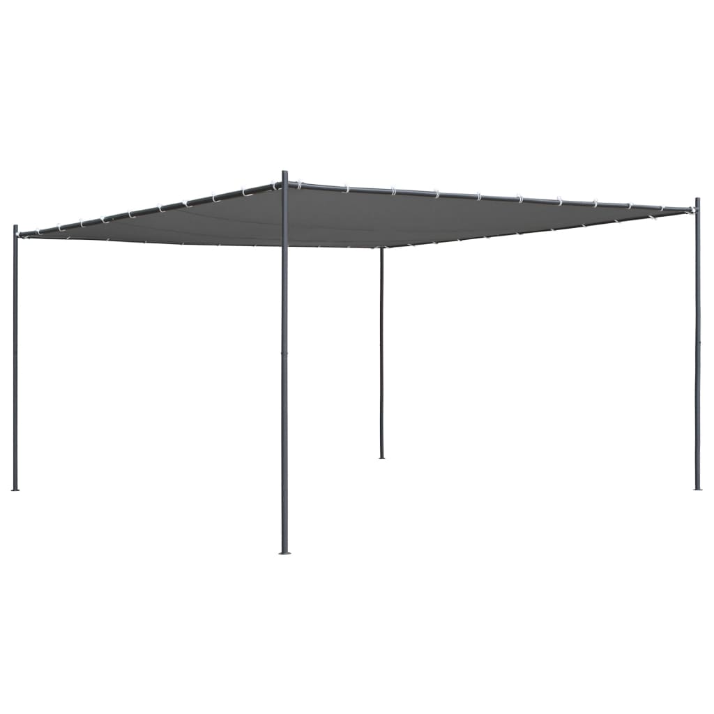  Paviljong med snedtak 400x400x264 cm antracit 180 g/m²