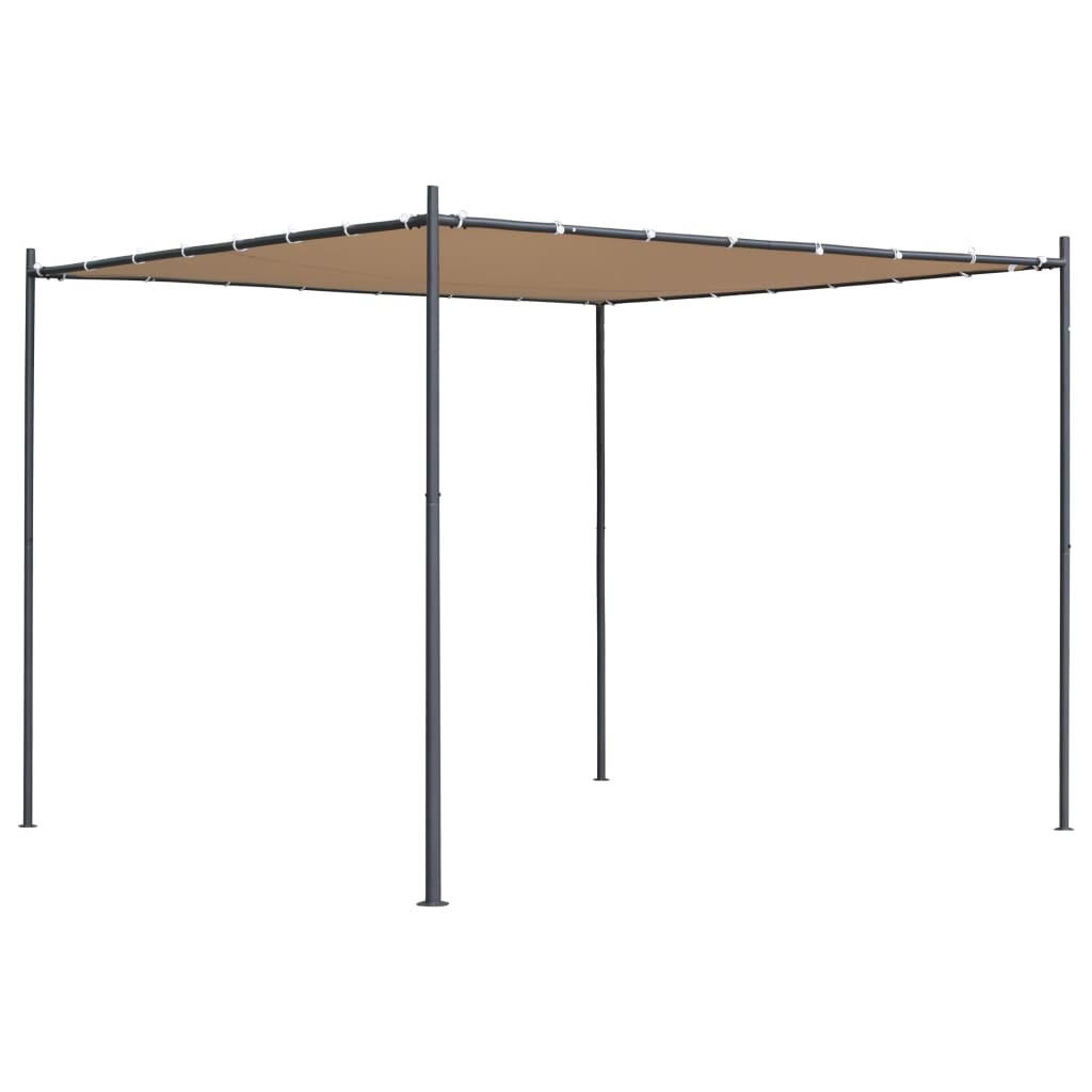  Paviljong med platt tak 3x3x2,4 m beige