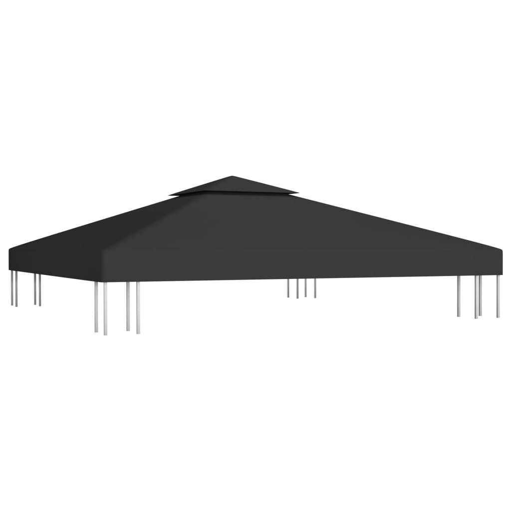  Paviljongtak med ventilering 310 g/m² 3x3 m svart