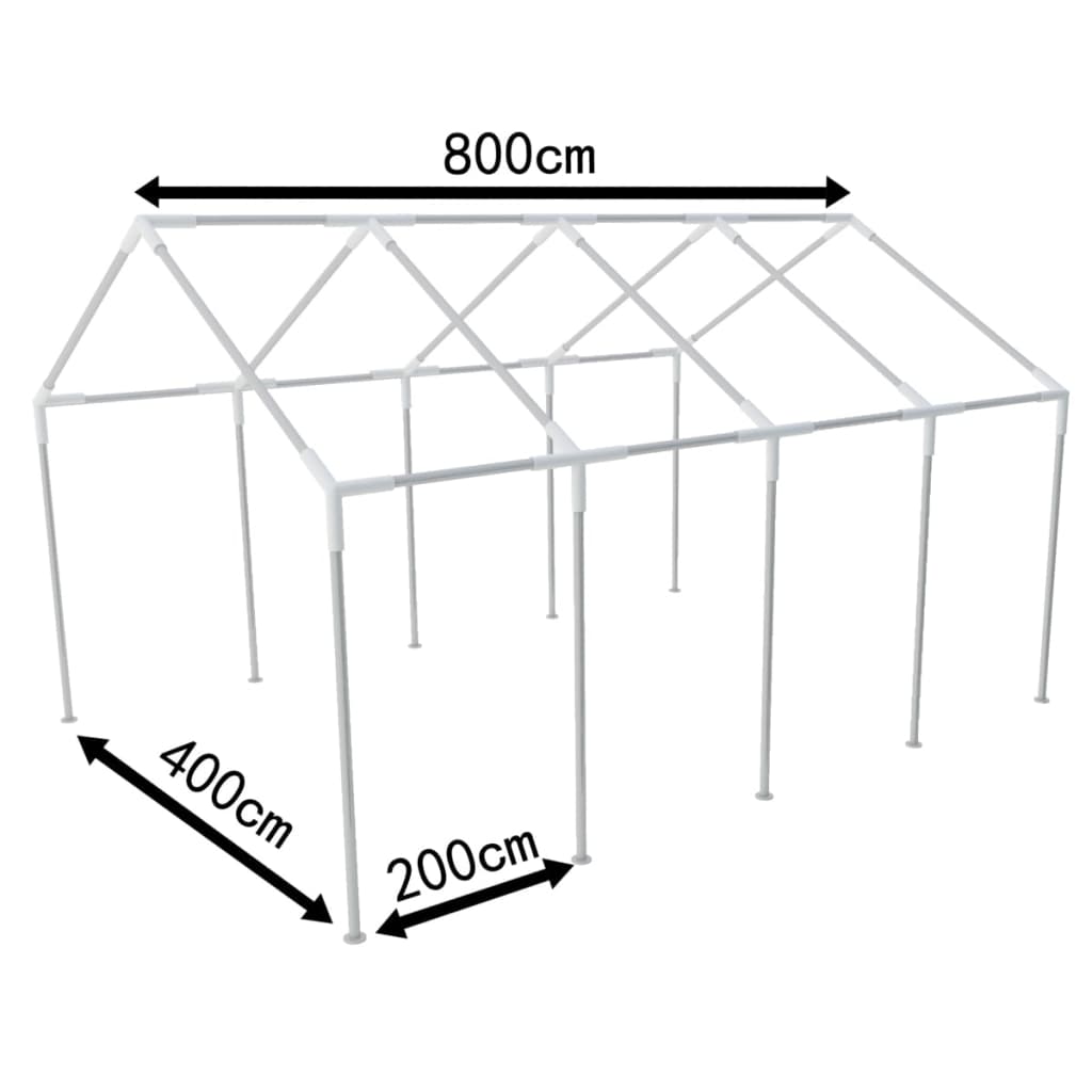 Partytält stålram 8x4m