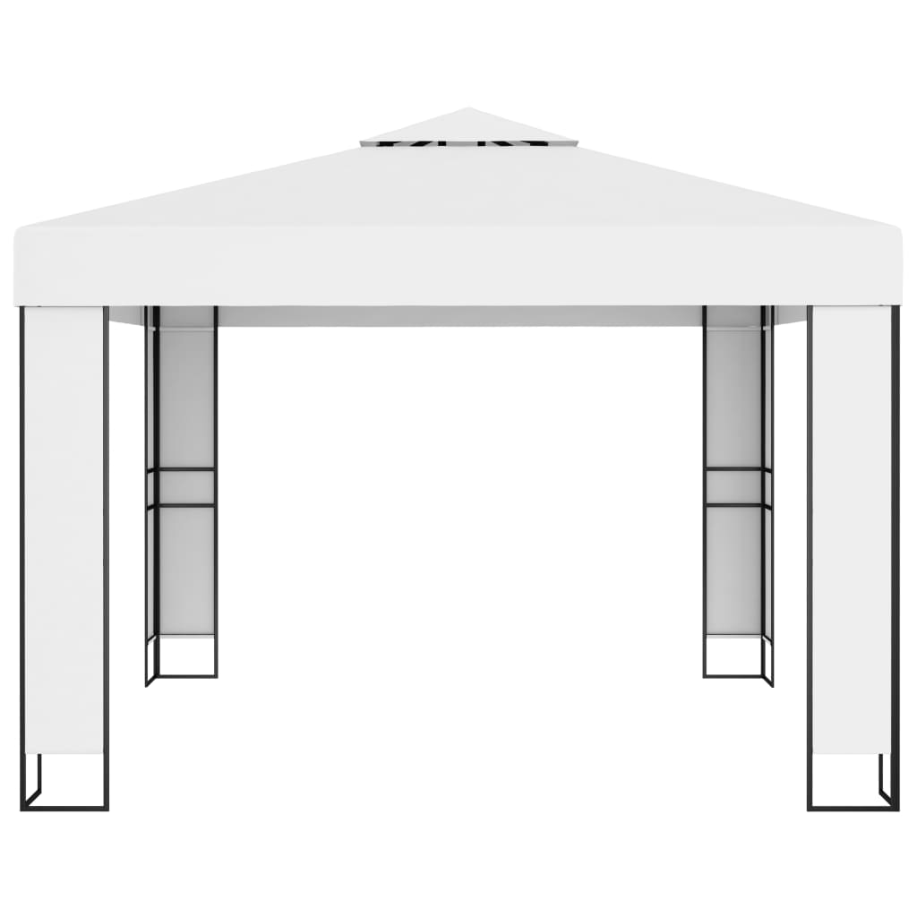  Paviljong med dubbeltak 3x3 m vit