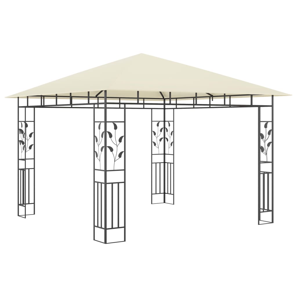  Paviljong med myggnät 3x3x2,73 m gräddvit 180 g/m²