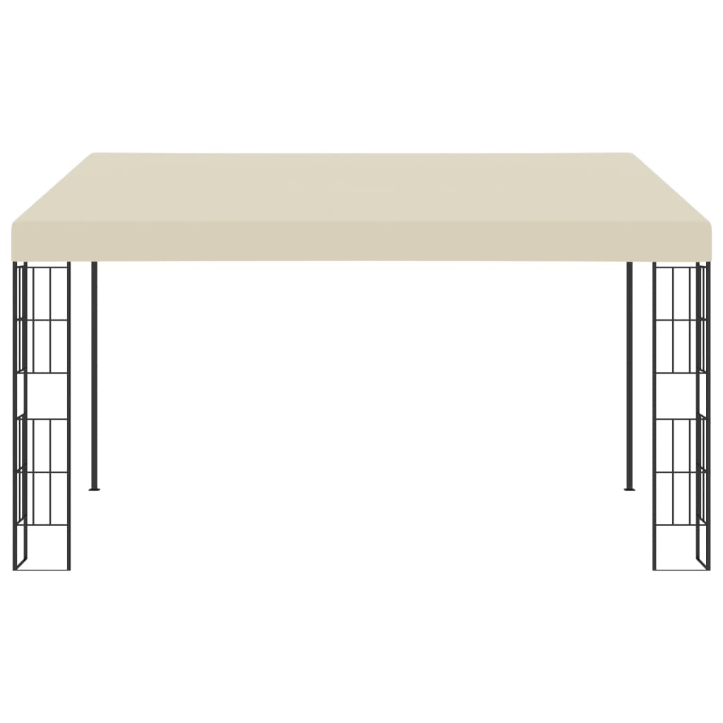  Väggmonterad paviljong 3x4 m gräddvit tyg