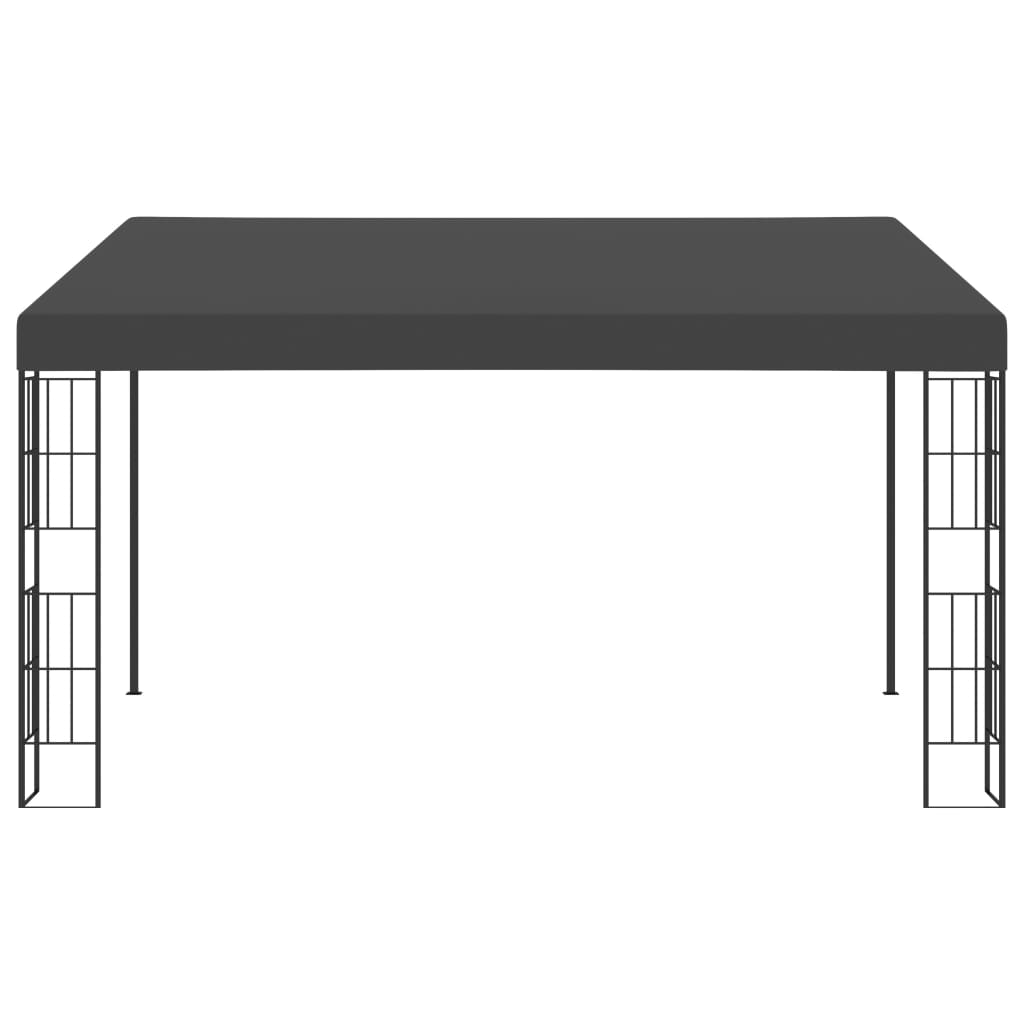  Väggmonterad paviljong 3x4 m antracit tyg