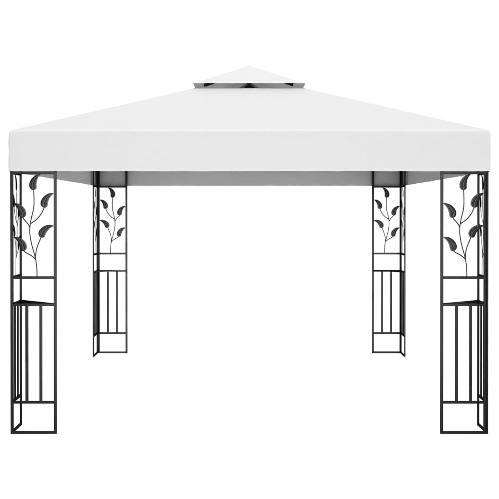  Paviljong med dubbeltak 3x4 m vit