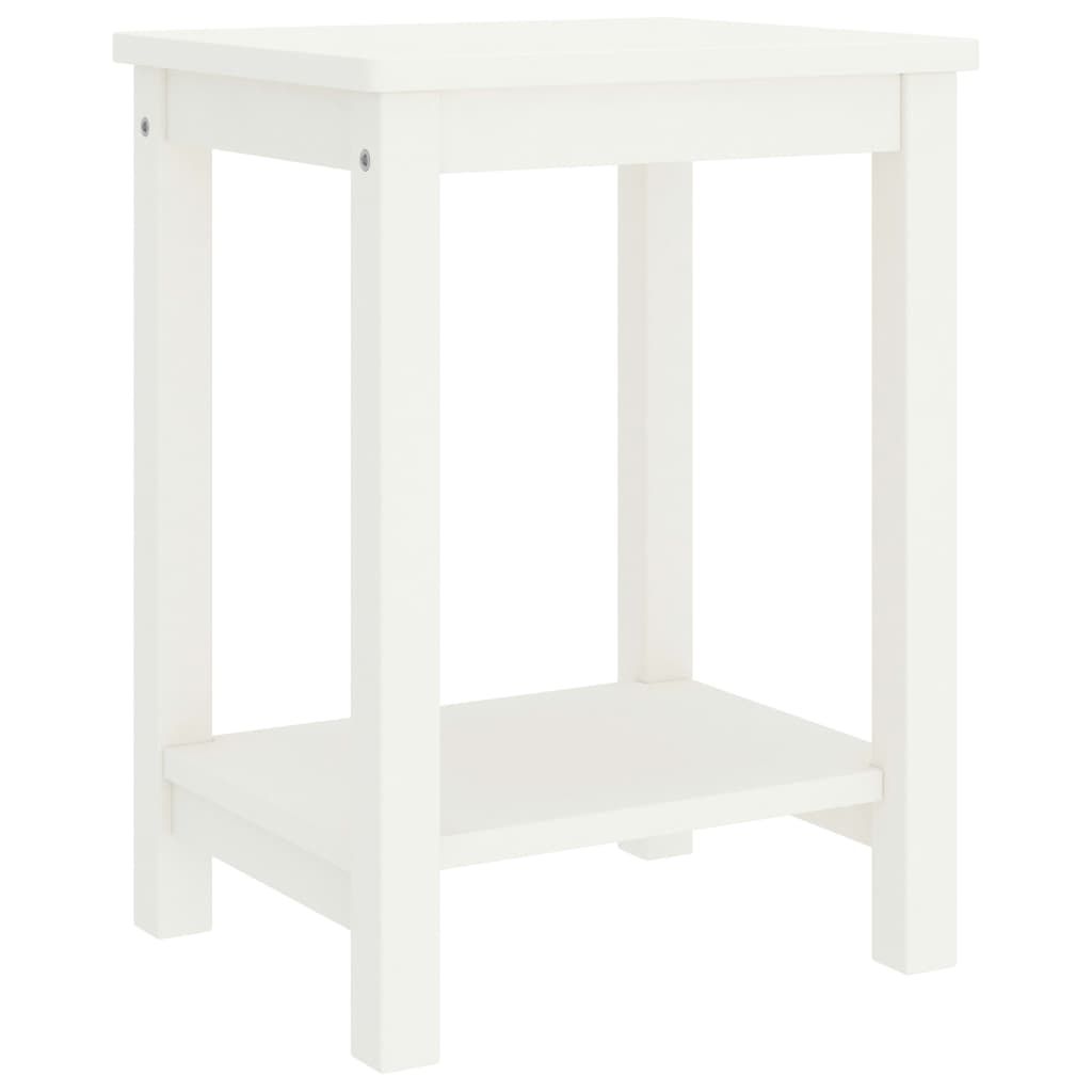  Sängbord 2 st vit 35x30x47 cm massiv furu