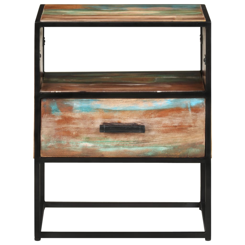  Sängbord 40x30x50 cm massivt återvunnet trä