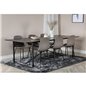 Palace Dining Table - 240*100*H75 - Black / Black, Arctic Dining Chair - Black Legs - Khaki Plastic_6