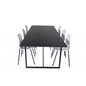 Palace Dining Table - 240*100*H75 - Black / Black, Arctic Dining Chair - Black Legs - White Plastic_6