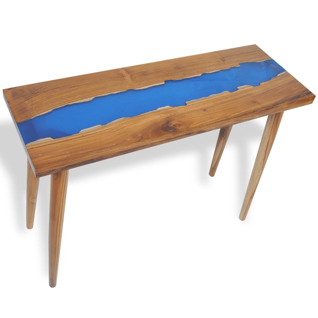  Konsolbord i teak harts 100x35x75 cm