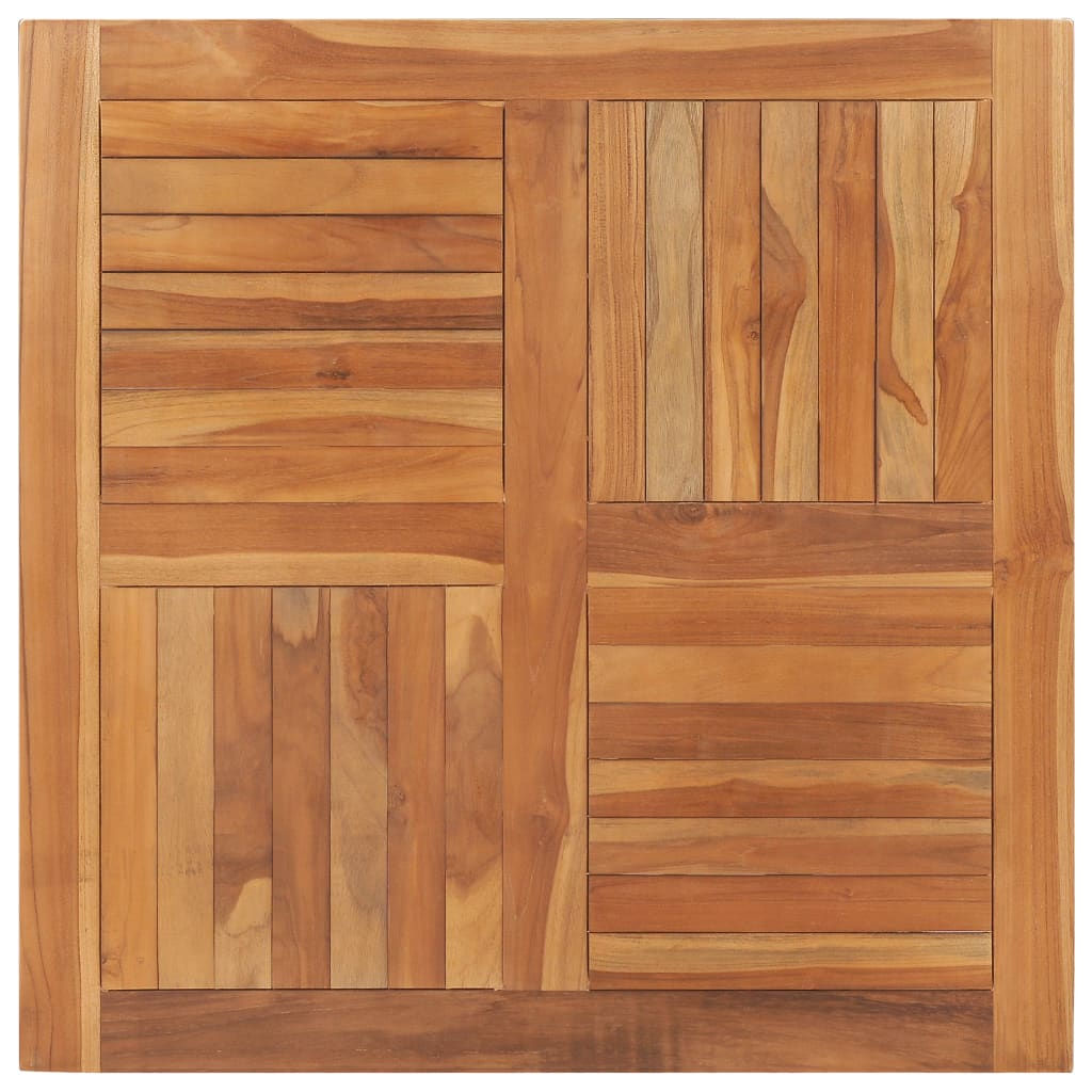  Bordsskiva massiv teak fyrkantig 90x90x2,5 cm