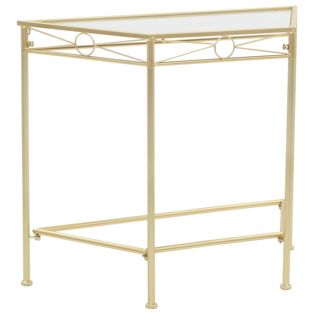  Sidobord vintage stil metall 87x34x73 cm guld