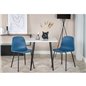 Polar dining table 75*75cm - White / black legs, Arctic Dining Chair - Black Legs - Blue Plastic_2