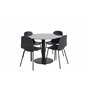 Estelle Rundt Spisebord ø106 H75 - Sort / Sort, Arctic Dining Chair - Sorte Ben - Sort Pla stic_4