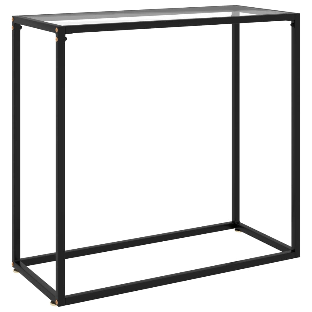  Konsolbord transparent 80x35x75 cm härdat glas