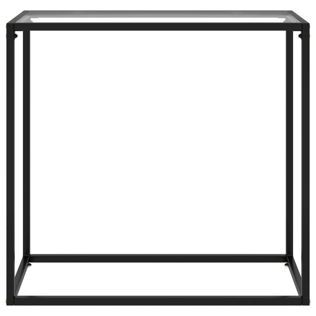  Konsolbord transparent 80x35x75 cm härdat glas