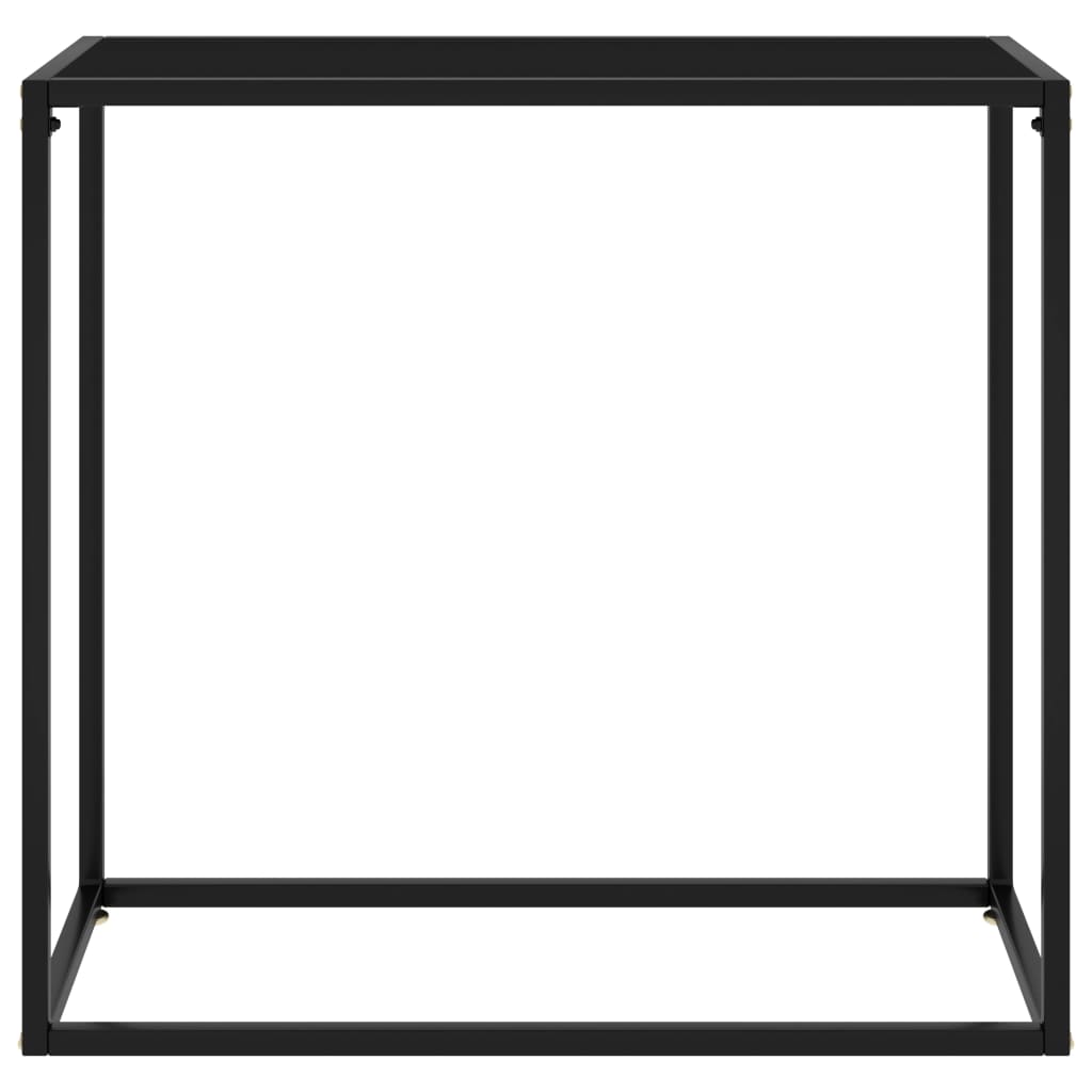  Konsolbord svart 80x35x75 cm härdat glas