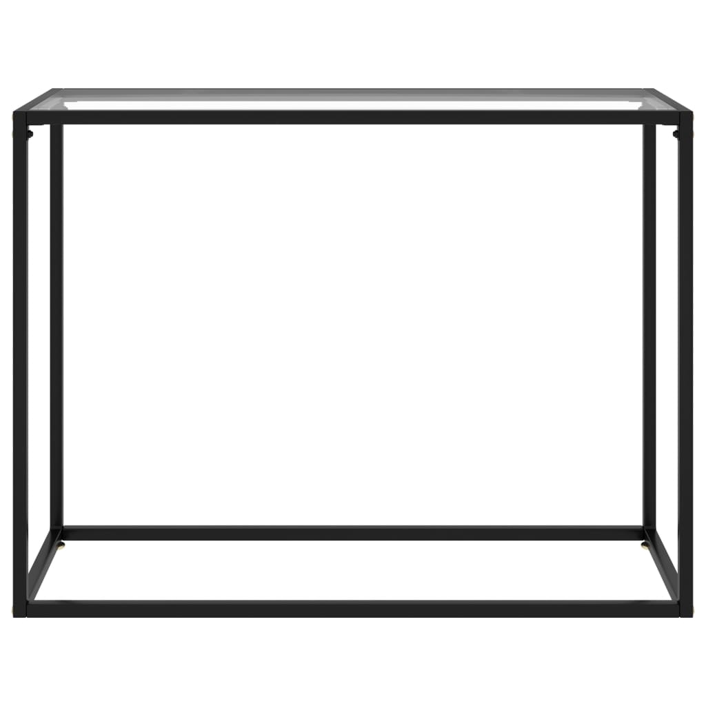  Konsolbord transparent 100x35x75 cm härdat glas