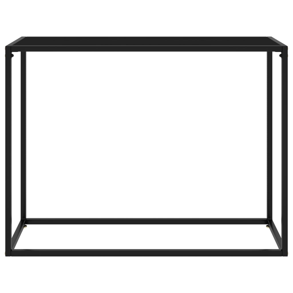  Konsolbord svart 100x35x75 cm härdat glas