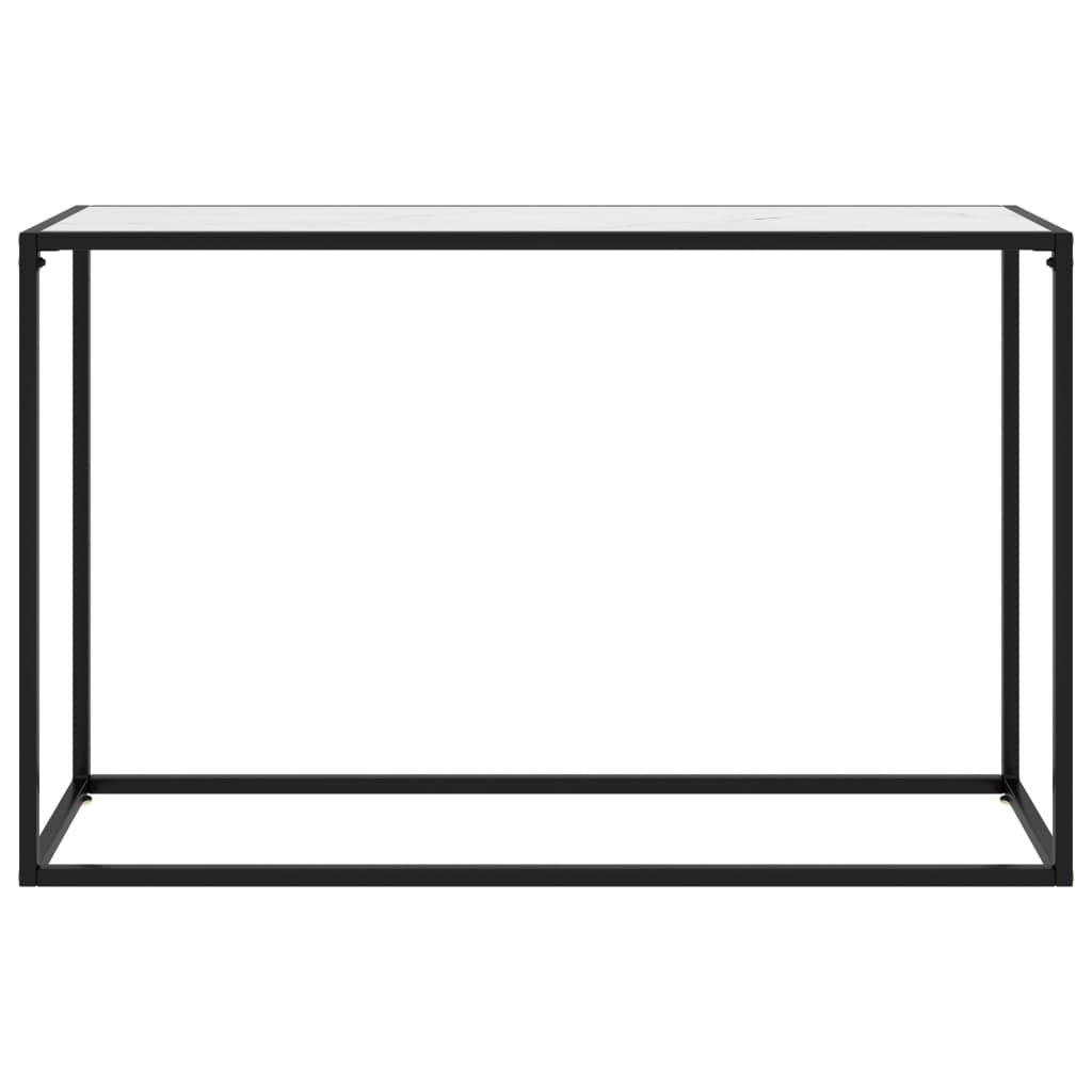  Konsolbord vit 120x35x75 cm härdat glas