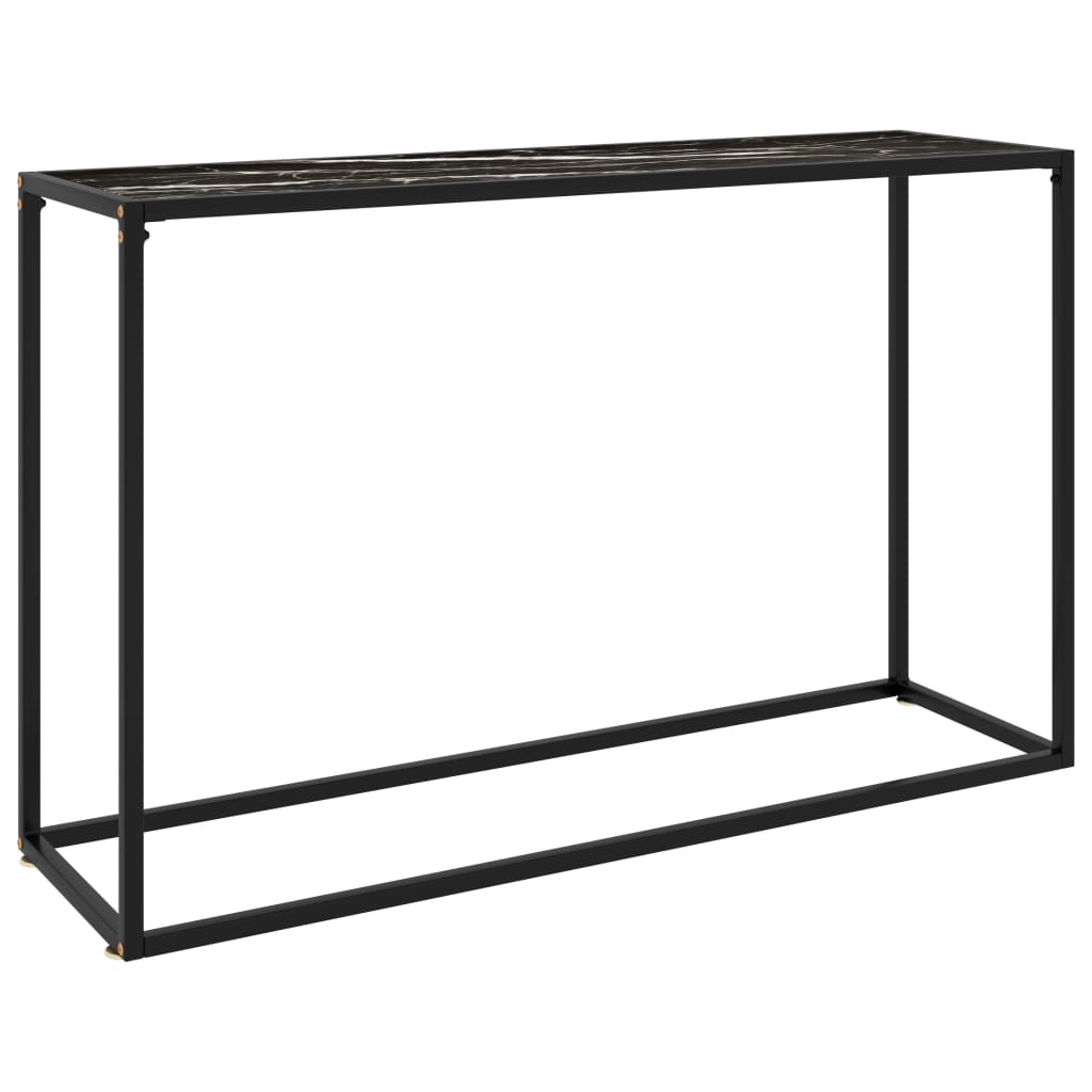  Konsolbord svart 120x35x75 cm härdat glas