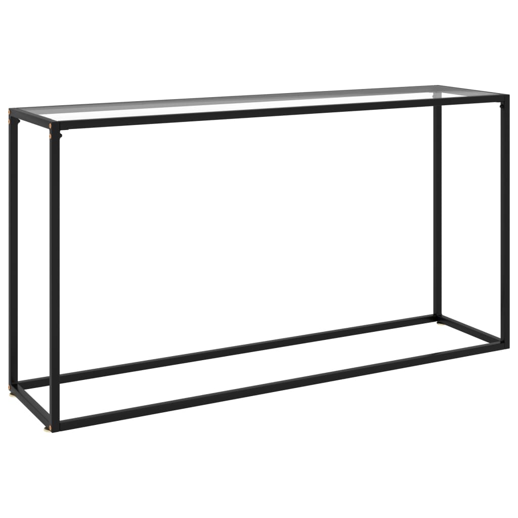  Konsolbord transparent 140x35x75 cm härdat glas