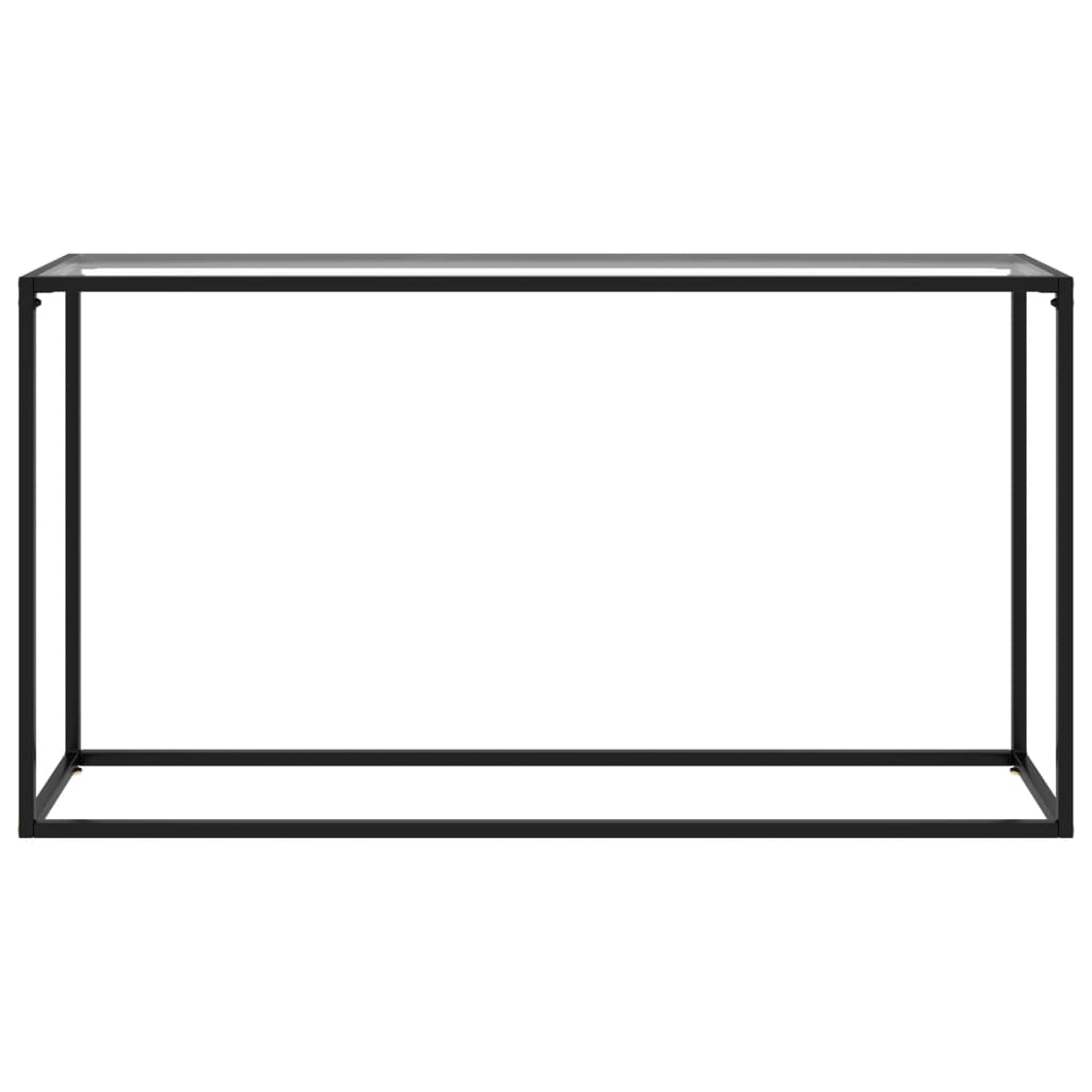  Konsolbord transparent 140x35x75 cm härdat glas