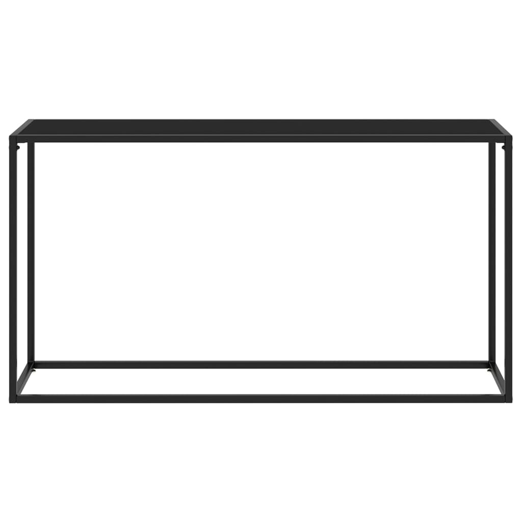  Konsolbord svart 140x35x75 cm härdat glas